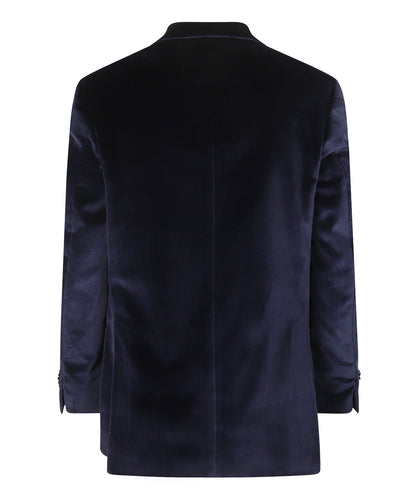 Velour Colbert | Navy Velvet