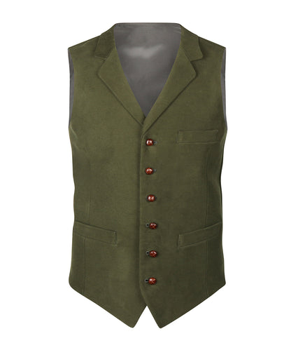 Moleskin Gilet | Groen