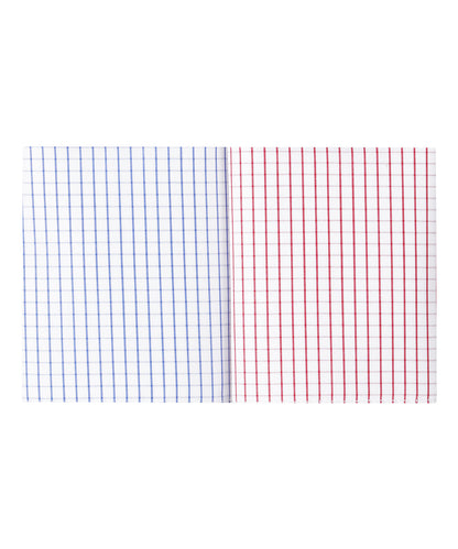 Zakdoek 2-Box | Kleine ruit Blauw/Rood