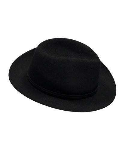 Sporty Italian Hat Wool Felt | Black