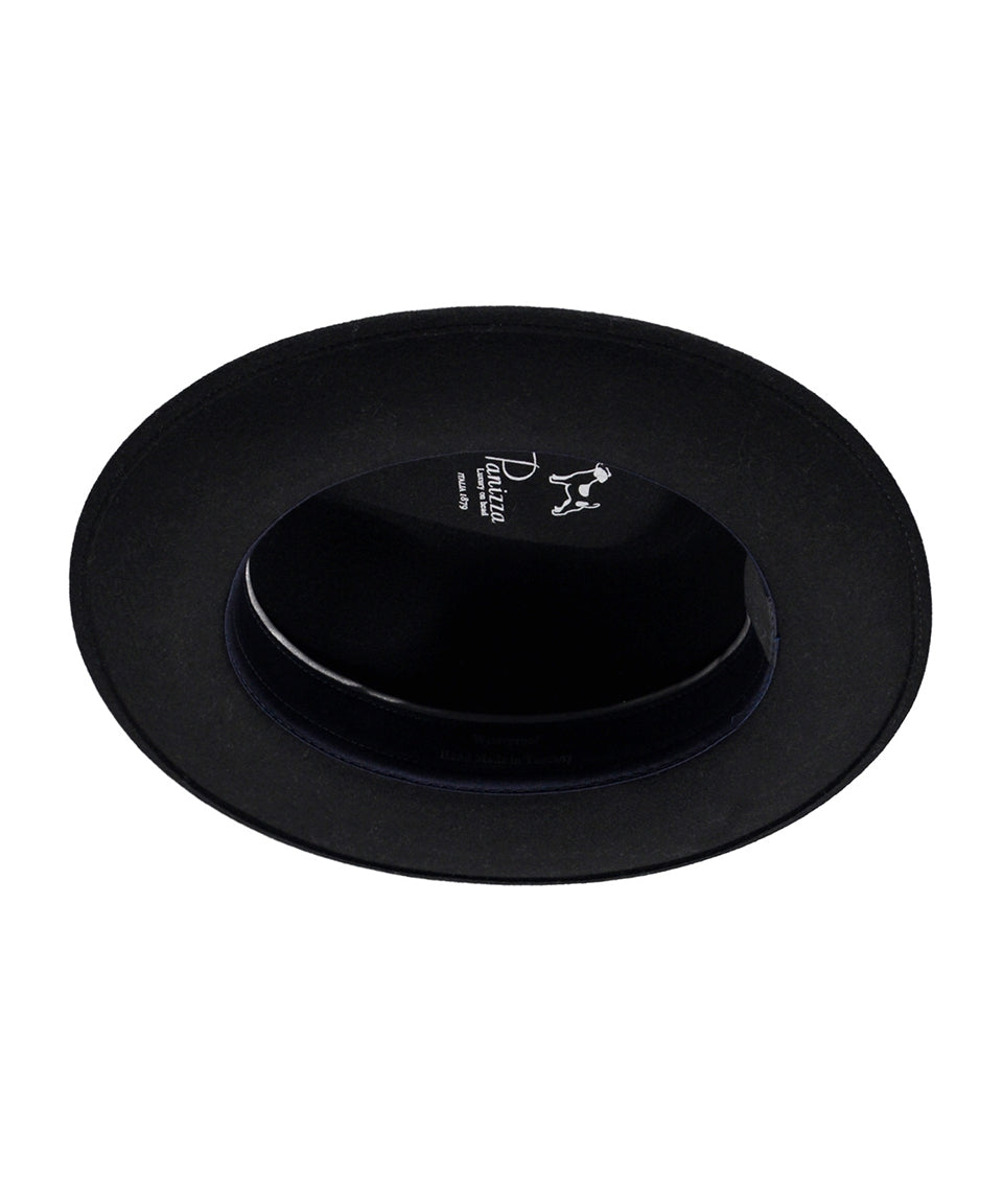 Sporty Italian Hat Wool Felt | Black