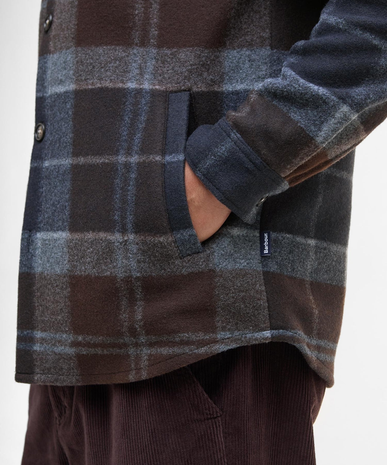 Barbour Chapter Tailored Check Overshirt | Night Blue