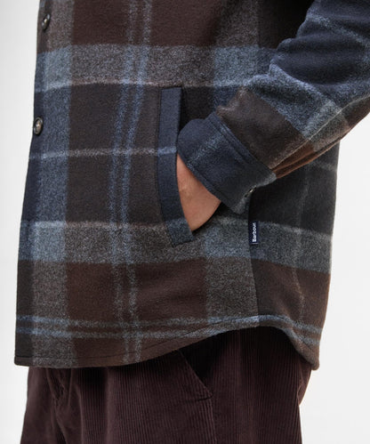 Barbour Chapter Tailored Check Overshirt | Night Blue