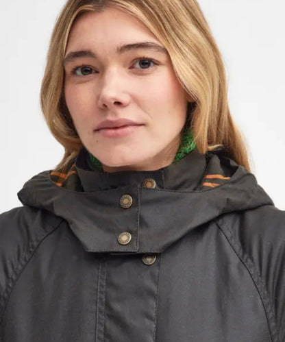 Barbour Long Cannich Wax Jacket Women's | Green