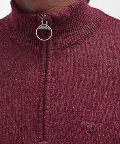Tisbury High Zip Sweater | Bordeaux Red