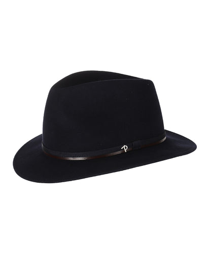 Sporty Italian Hat Hair Felt | Navy Blue