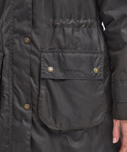 Barbour Long Cannich Wax Jacket Women's | Green