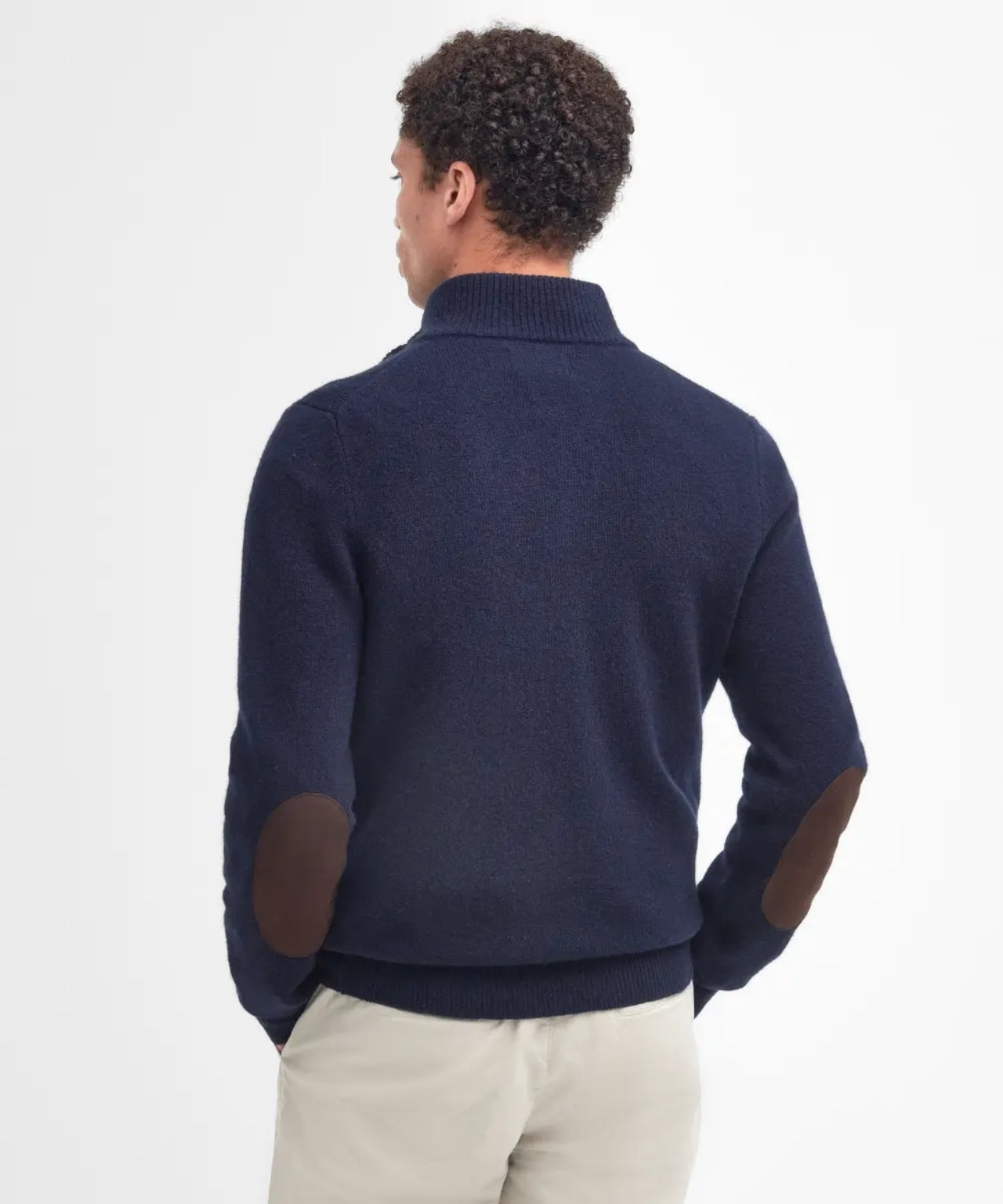 Pullover mit Reißverschluss und Knopfverschluss | Marineblau