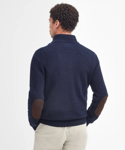 Pullover mit Reißverschluss und Knopfverschluss | Marineblau