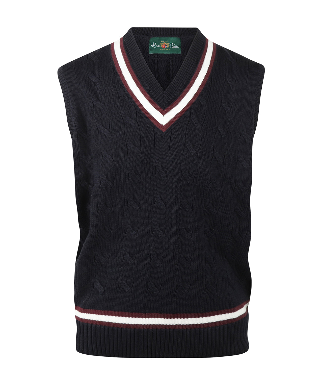 Cricket Slipover | Navy Ecru Red