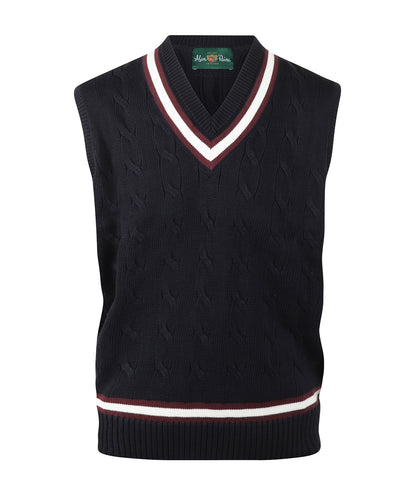 Cricket Slipover | Navy Ecru Red