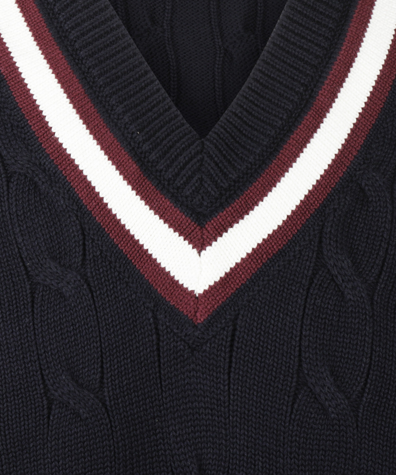 Cricket Slipover | Navy Ecru Red
