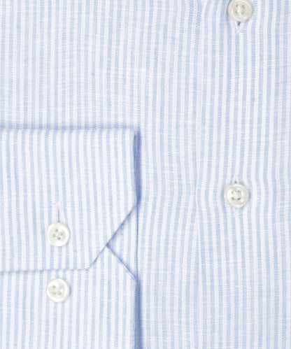 Shirt Linnen | Lichtblauw Streep