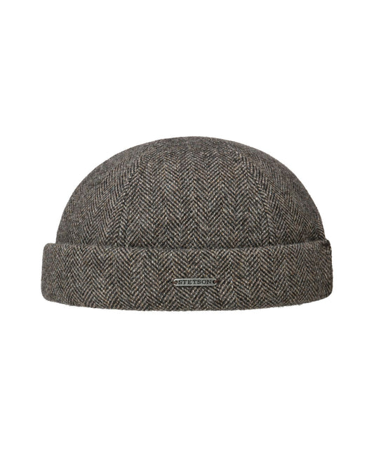 Docker Wool Herringbone | Donkergrijs