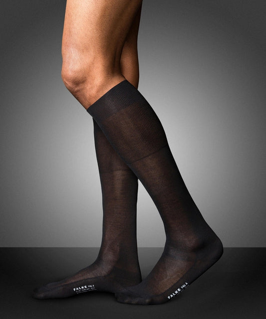 Pure Silk Men's Knee Socks | Black