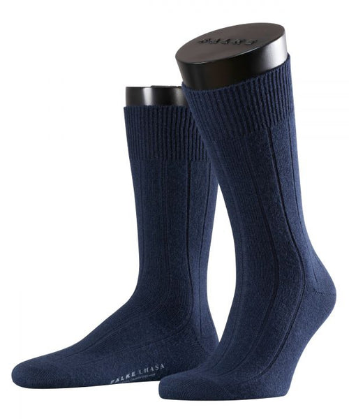 Lhasa Rib heren sokken | Blauw