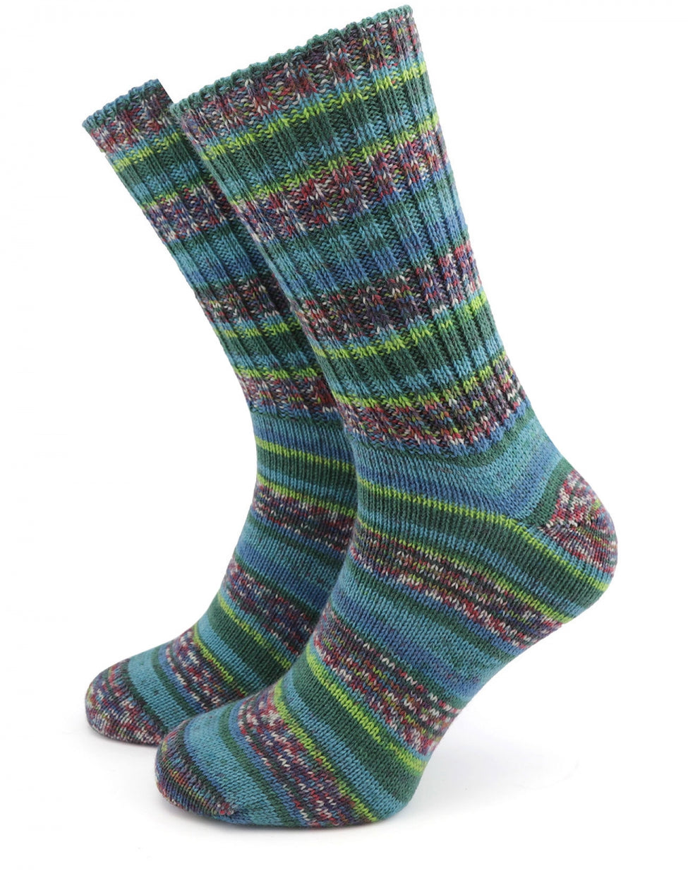 Fairisle Sok | Geel Rood Multi