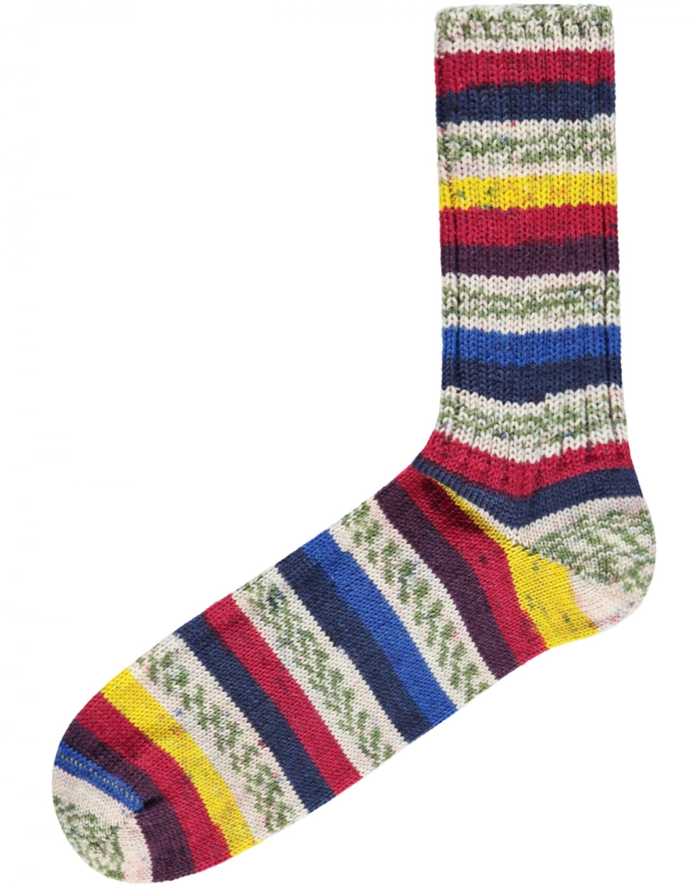 Fairisle Sok | Rood Blauw Multi