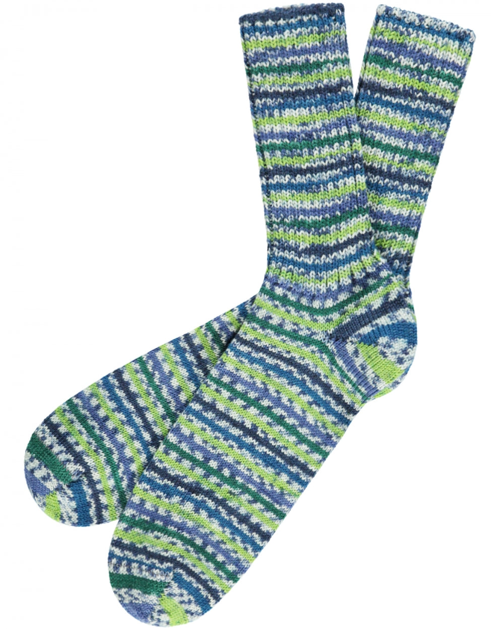 Fairisle Sok | Groen Blauw