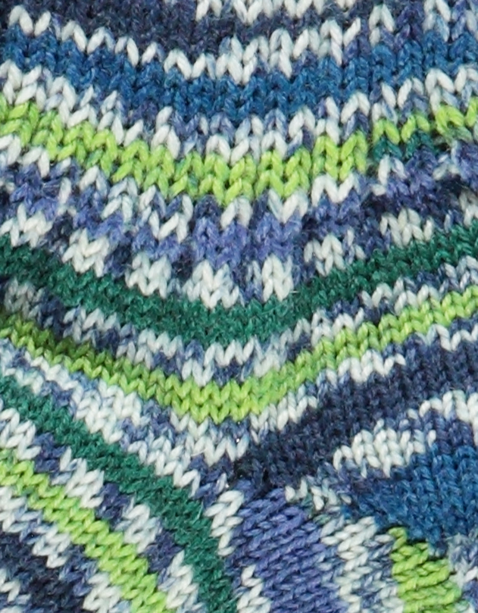 Fairisle Sok | Groen Blauw