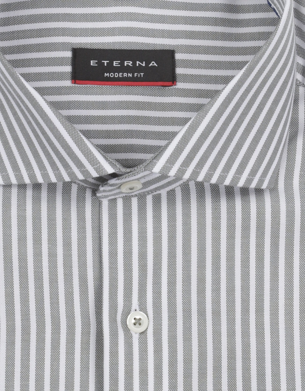 Cover Shirt | Olijf streep