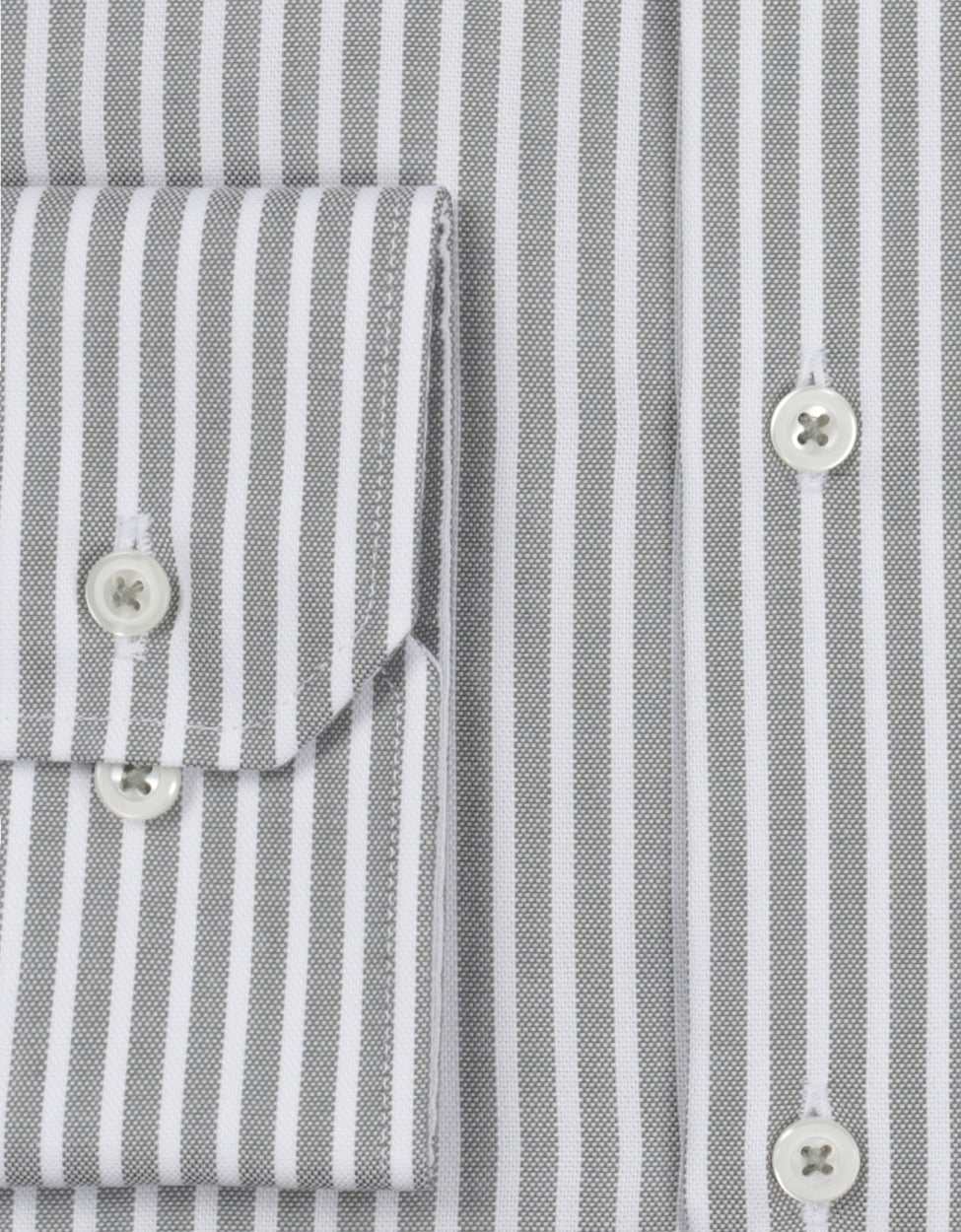 Cover Shirt | Olijf streep