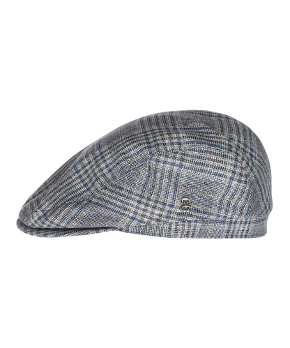 Klassieke Cap 72% Zijde 28% Wol | Blauw Ruit