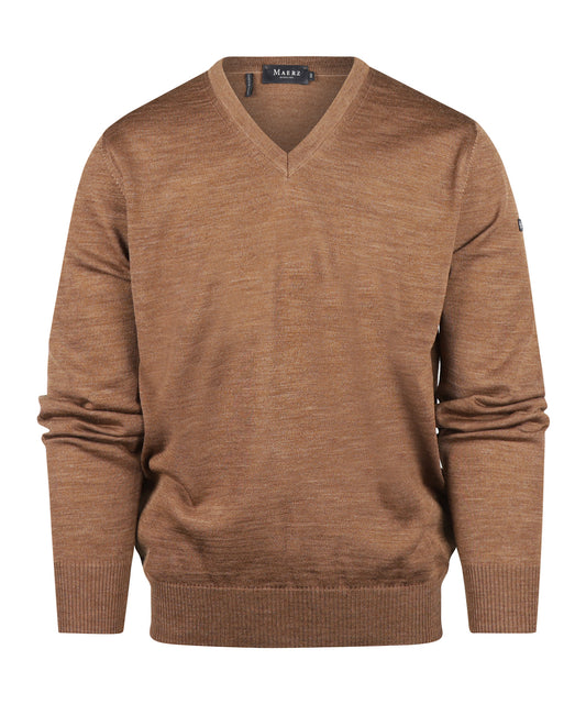 V-Hals Pullover | Zand