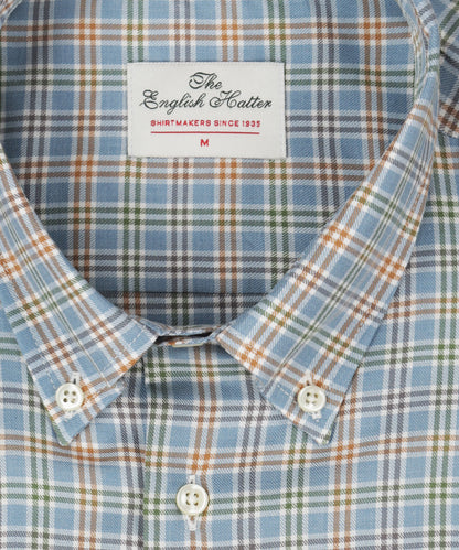 Cotton Shirt Button Down Regular Fit | Blue