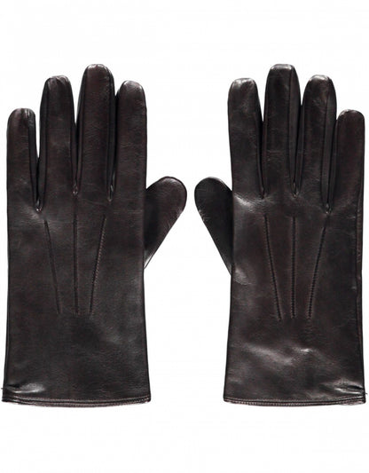 Handschoen Nappa/Cashmere voering | Donker Bruin