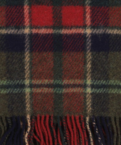 John Hanly Plaid Shetland | Loden Navy Claret Plaid