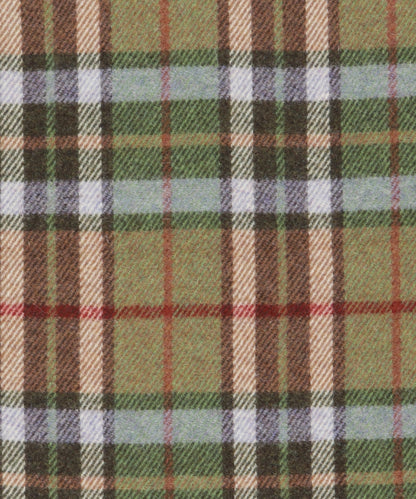 John Hanly Plaid Shetland | Dark Green/Light Green/Red Plaid