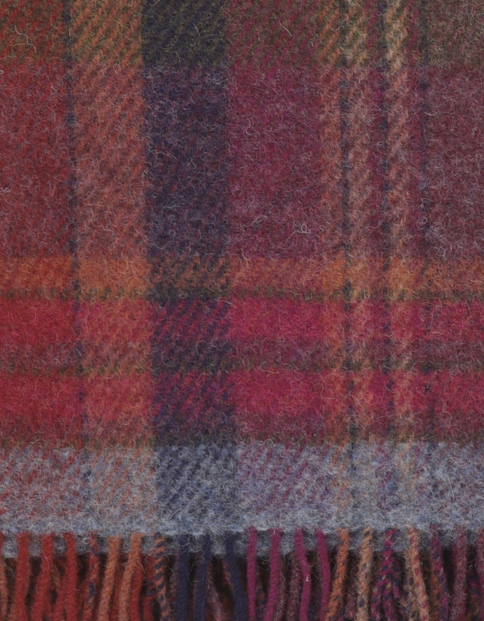 John Hanly Plaid Shetland | Pink/Red/Purple Plaid