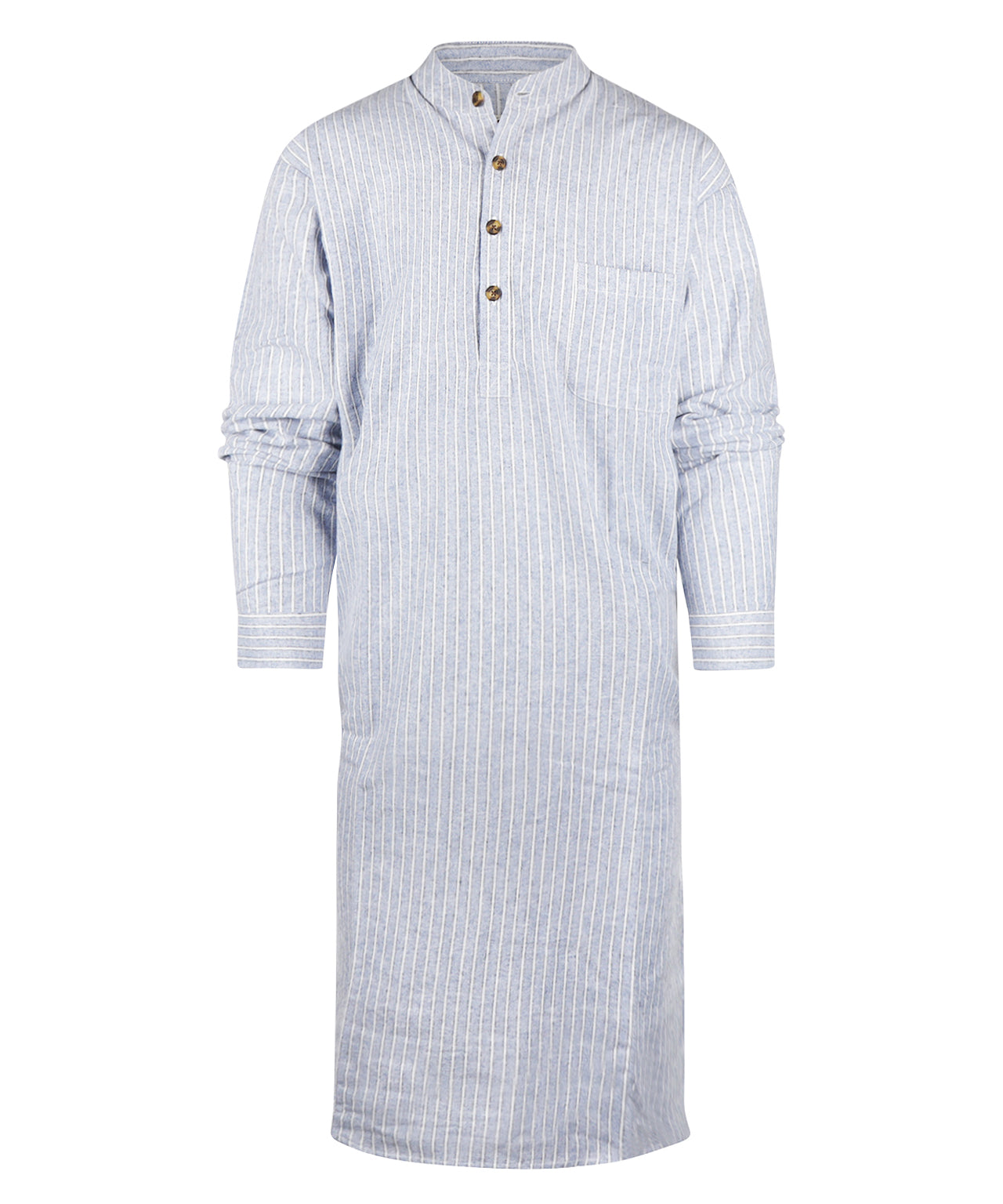 Klassisches Flanell-Nachthemd | Blau