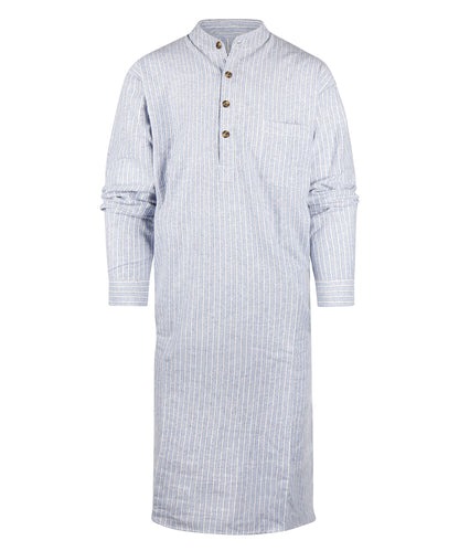 Klassisches Flanell-Nachthemd | Blau