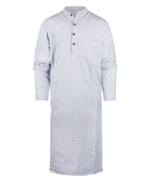 Nachthemd Klassiek flannel | Blauw