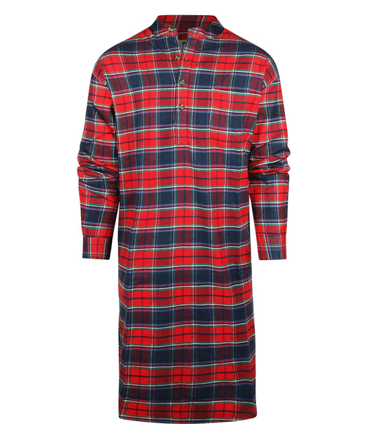 Flannel Nightshirt | Rood/Blauw grote ruit