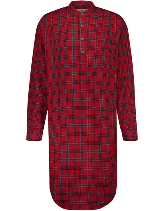 Flannel Nightshirt | Rood/Blauw kleine ruit