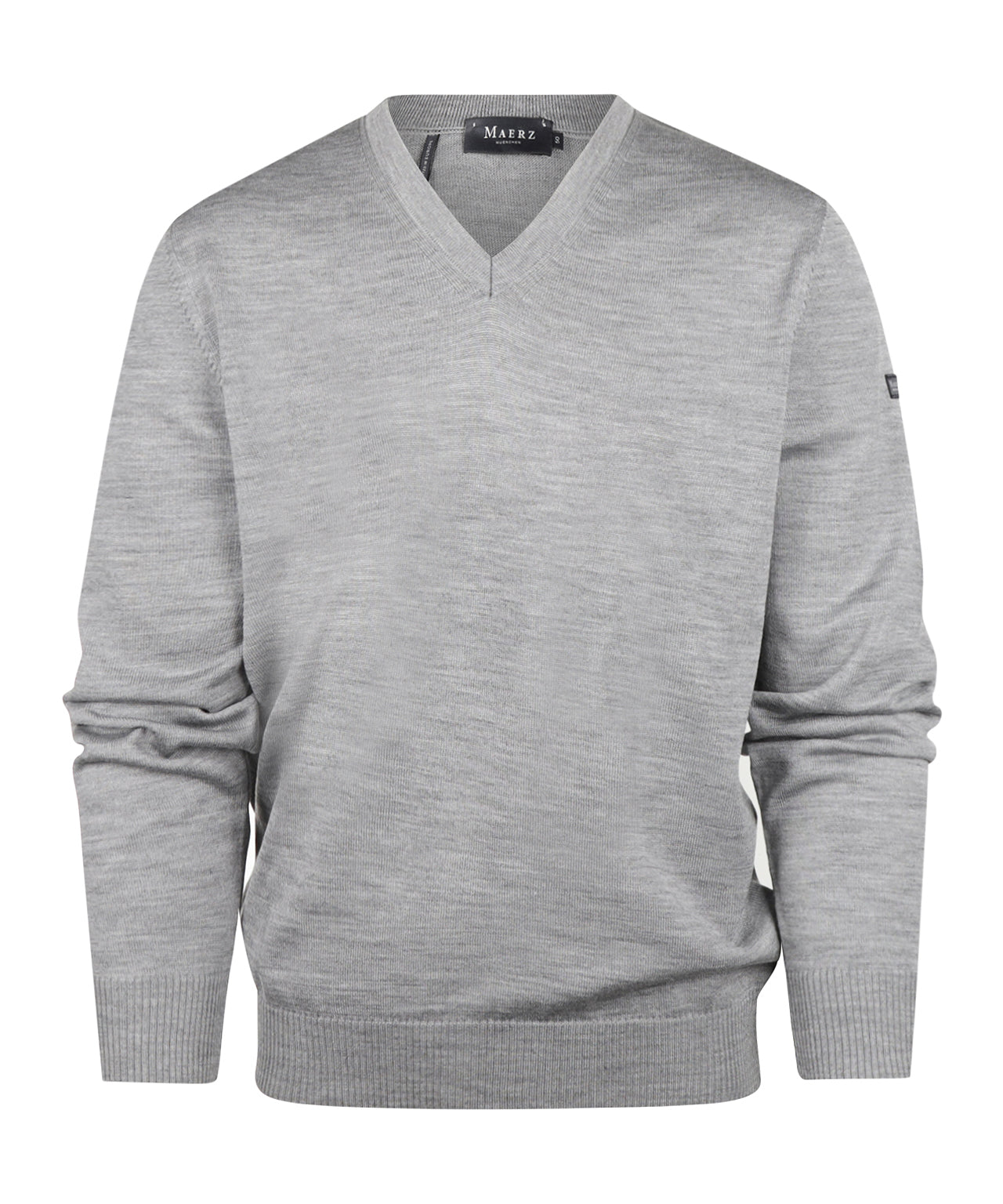 Merinowollpullover mit V-Ausschnitt | Grau