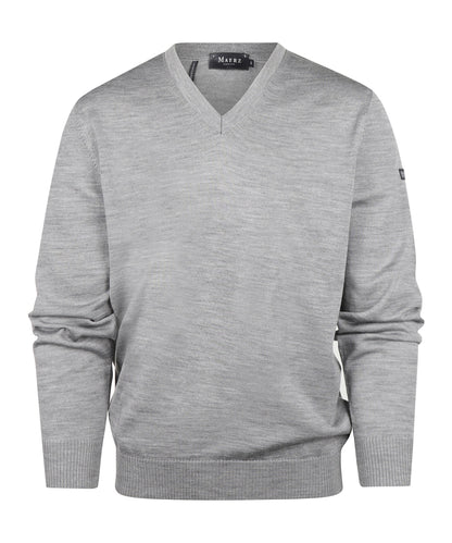 Merinowollpullover mit V-Ausschnitt | Grau