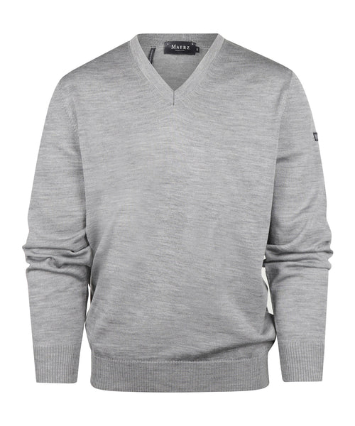 Pullover Merino wol v-hals | Grijs
