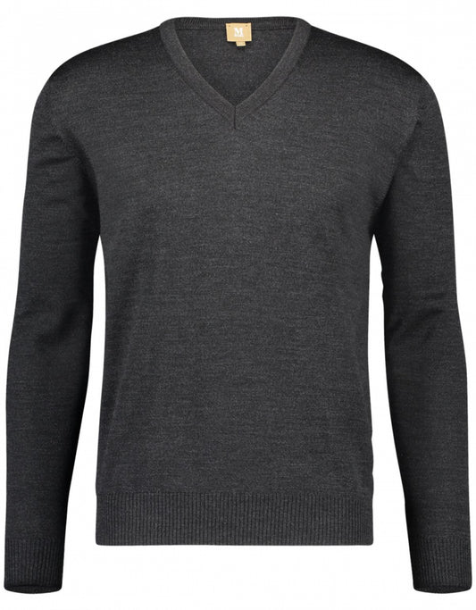 V-Hals Pullover | Donkergrijs