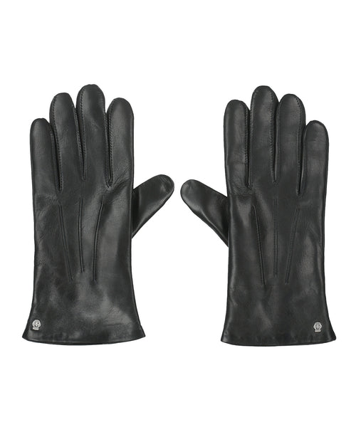 Handschoen Leer met Cashmere | Zwart