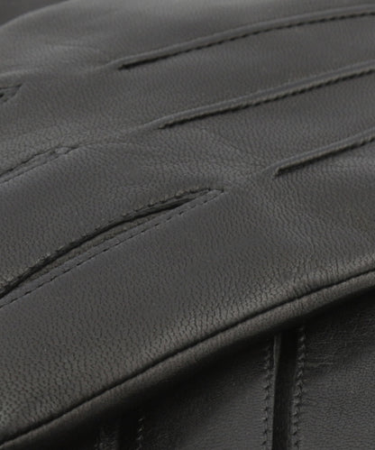 Glove Leather with Cashmere | Black