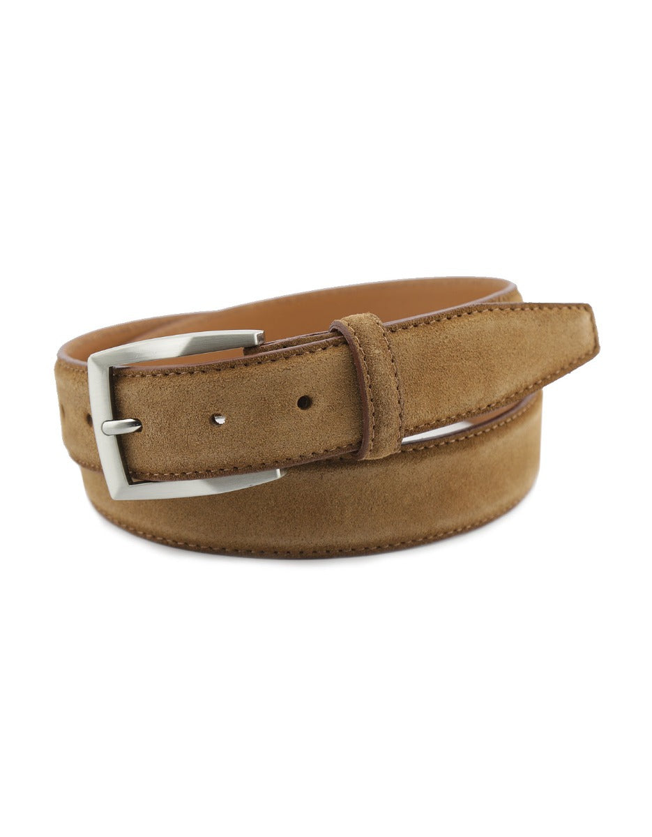 Suede elegant belt | Brown