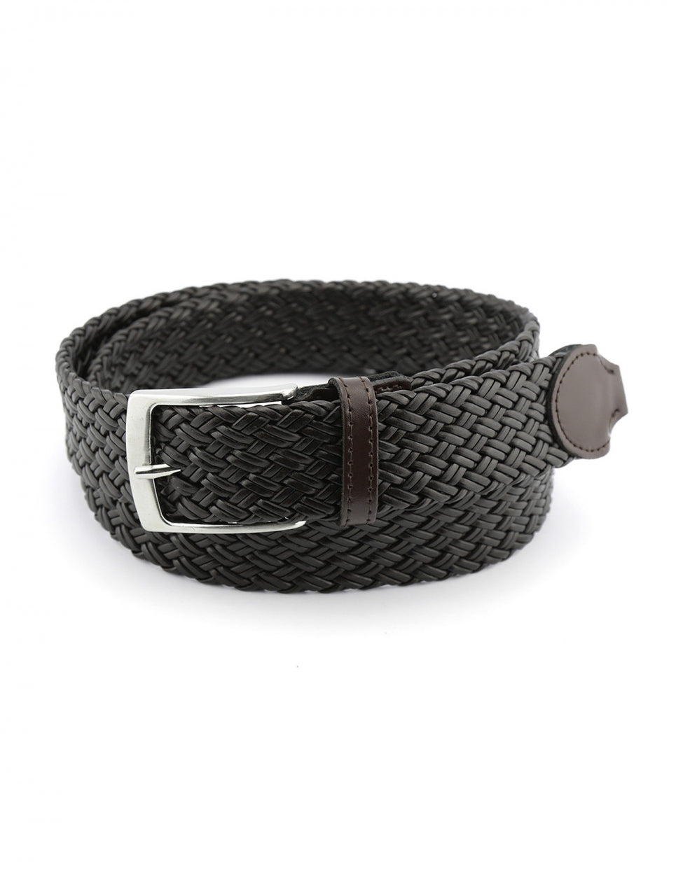 Riem Leer gevlochten | Bruin