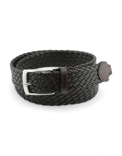 Riem Leer gevlochten | Bruin