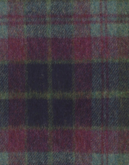 Plaid Lamswol | Green/Purple Tartan