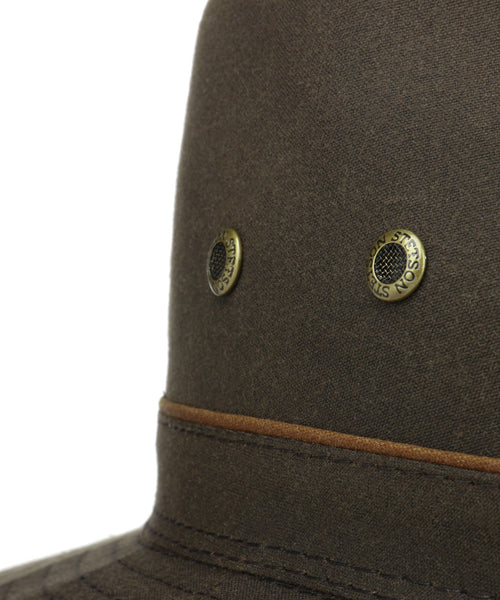Hoed Traveller Waxed | Bruin
