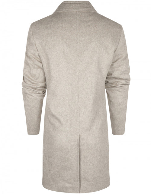 Lange jas wolmix Hans | Beige